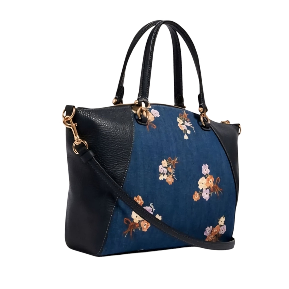 Coach Floral Embroidered Satchel. Measures 13x9. Added photos. Pristine! - Picture 2 of 7